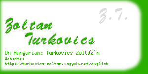 zoltan turkovics business card